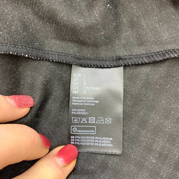 H&M Divided Black And White Checkered Spaghetti  Strap Fit and Flare Dress L New - Picture 4 of 7